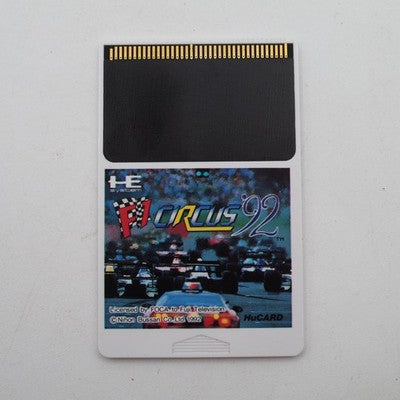 Nichibutsu F1 Circus '92 PC Engine HuCARD NTSC-J Japan Racing Game Tested – Japanese retro console – Enjoy Game Japan