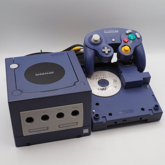 Used Nintendo GameCube Console System Violet + Game Boy Player NTSC-J NTSC-U/C - Tested & Working