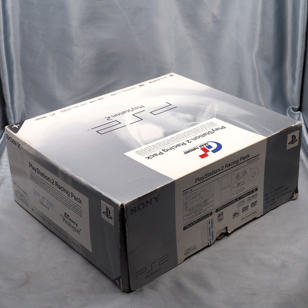 Used PS2 RACING Pack Console system SCPH-55000GT Boxed White NTSC-J - Tested & Working