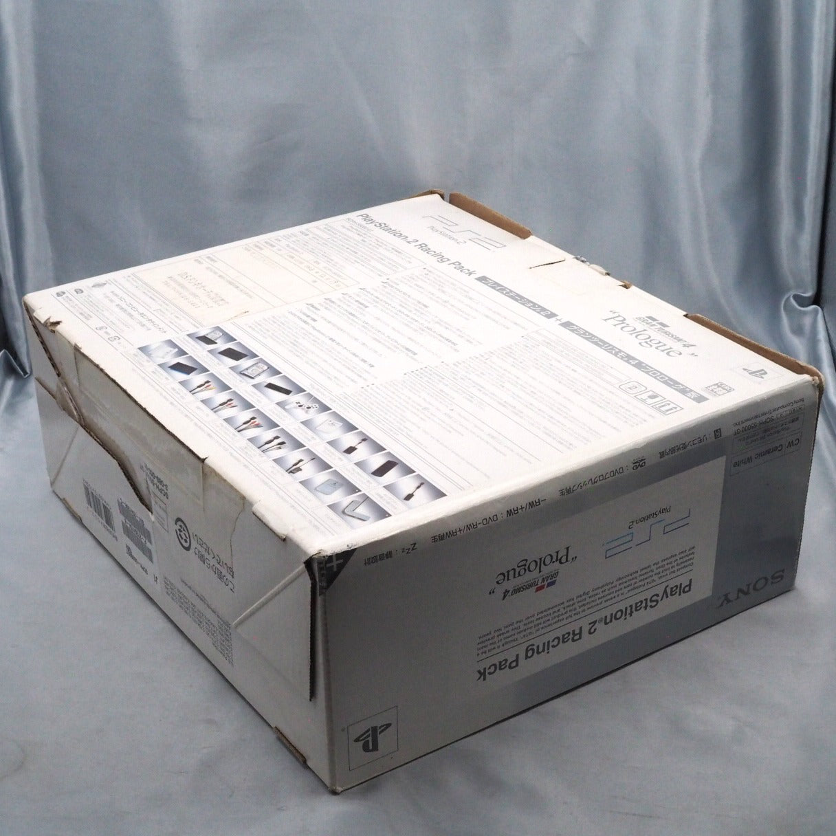 Used PS2 RACING Pack Console system SCPH-55000GT Boxed White NTSC-J - Tested & Working