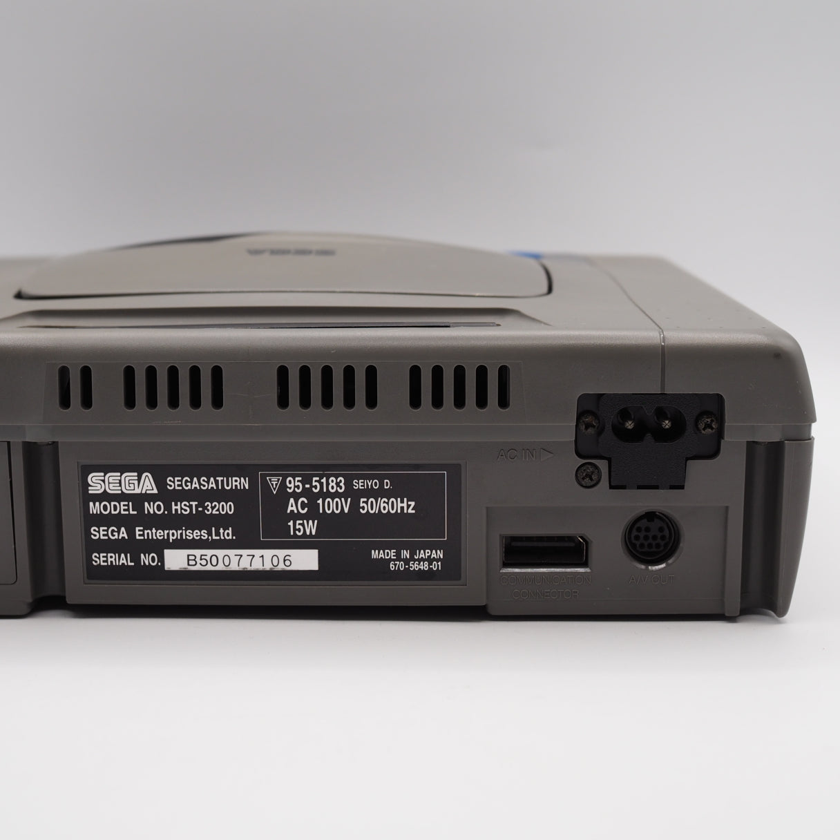Used SEGA SATURN Console system Gray + 2 Controllers- The Original Challenger - Tested & Working