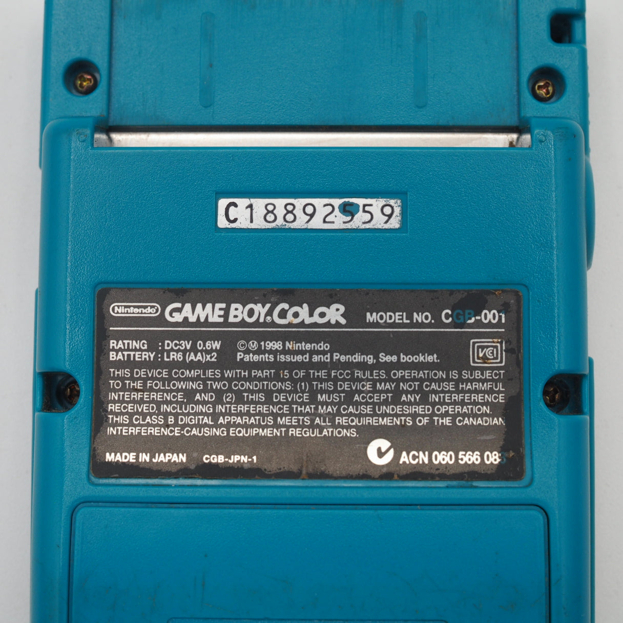 Used Nintendo GAME BOY COLOR BLUE CGB-001 Handheld Game Console - Tested & Working