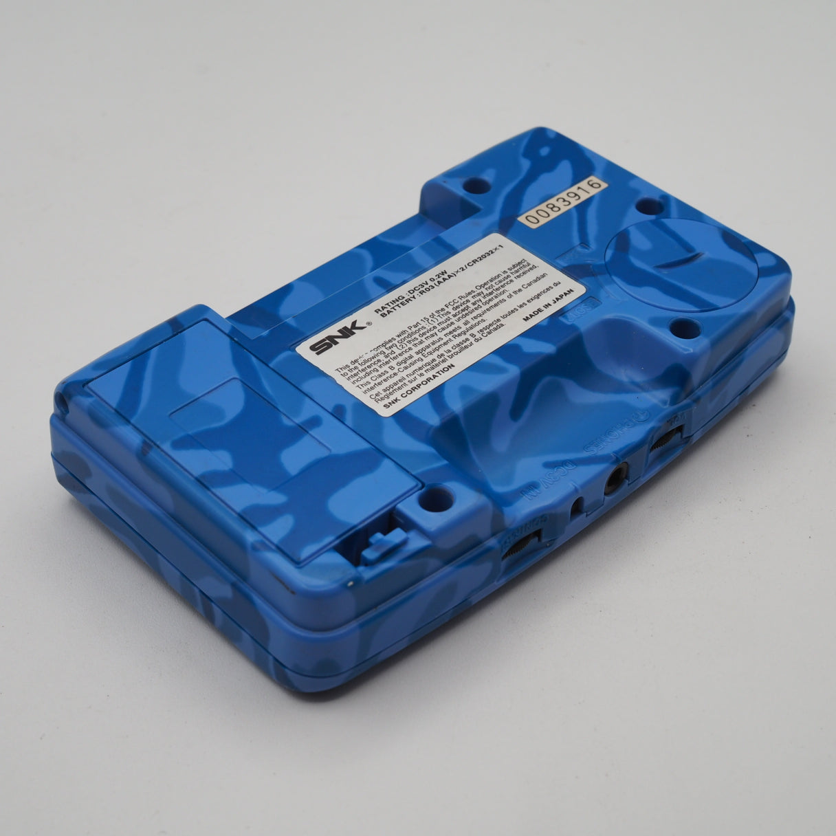 For Parts *For Parts or Not Working* NEOGEO POCKET COLOR Handheld Game Console BLUE CAMOUFLAGE