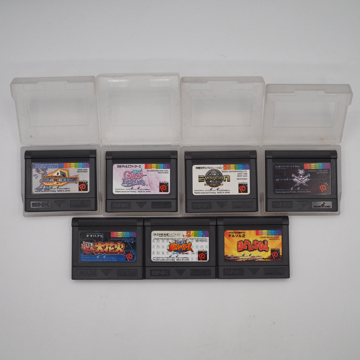 Used NEOGEO POCKET COLOR Handheld Game Console + 7 Games SET - Tested & Working
