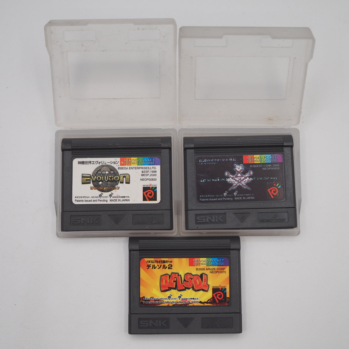 Used NEOGEO POCKET COLOR Handheld Game Console + 7 Games SET - Tested & Working