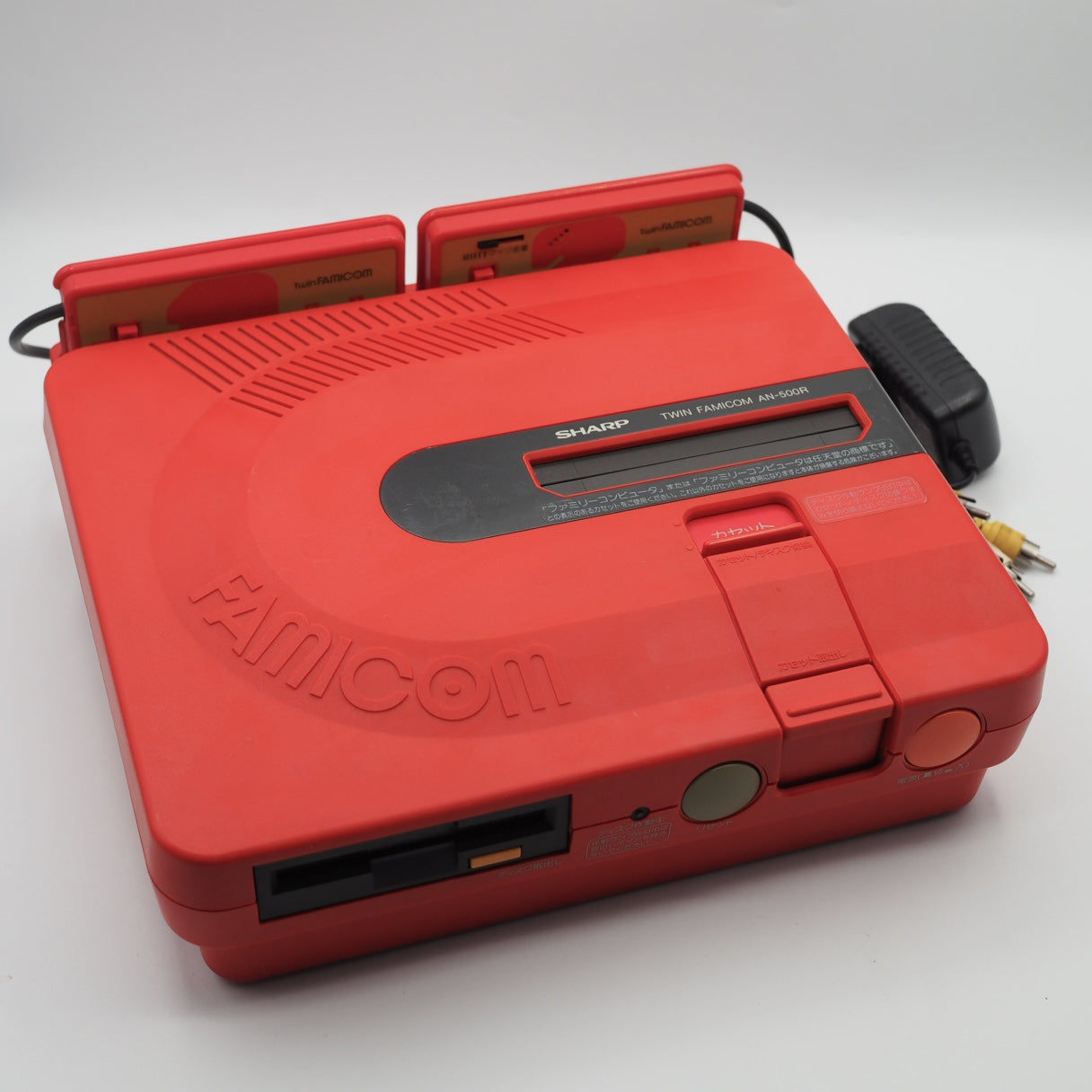 Used Sharp Twin Famicom (Red) AN-500R - Serviced Japan Exclusive | enjoy Game Japan - Tested & Working