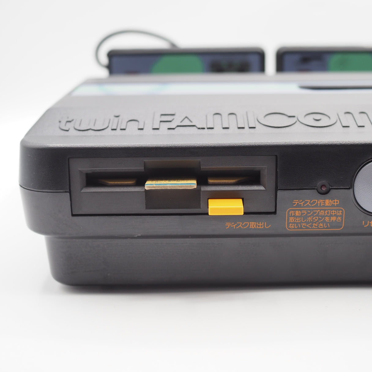 Used Sharp Twin Famicom Black Console AN505BK New Rubber Belt replaced W/ Magnetic head protection sheet SET - Tested & Working