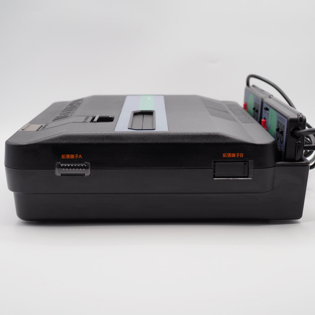 Used Sharp Twin Famicom Black Console AN505BK New Rubber Belt replaced W/ Magnetic head protection sheet SET - Tested & Working
