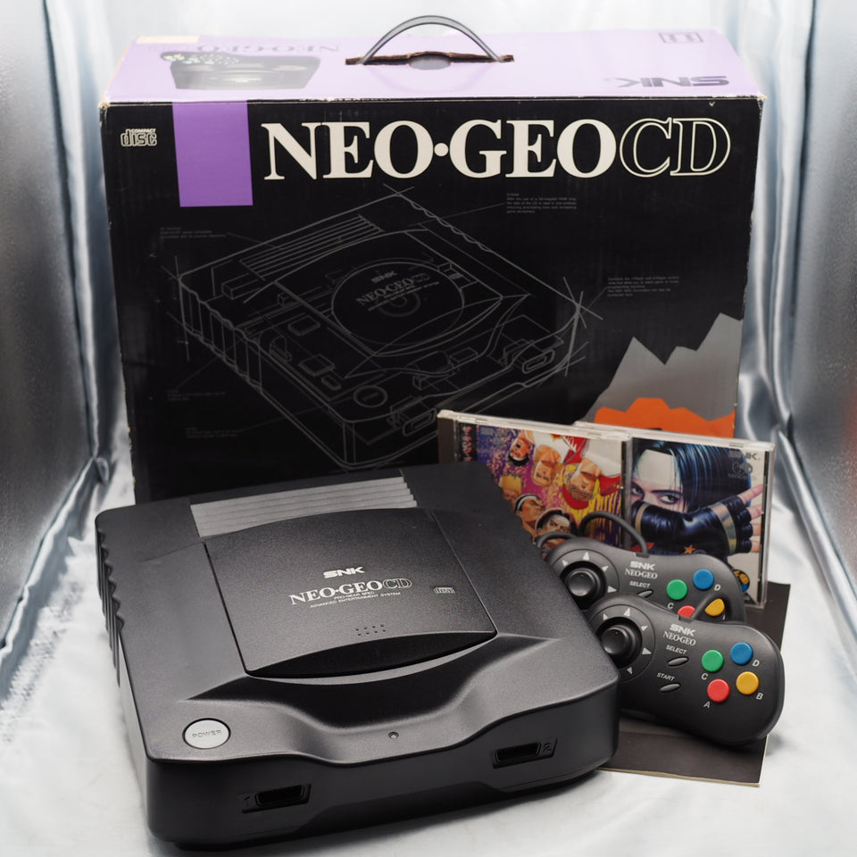 Neo Geo CD System CD-T01 Used Tested 2 Controllers Boxed W/ 2 Games