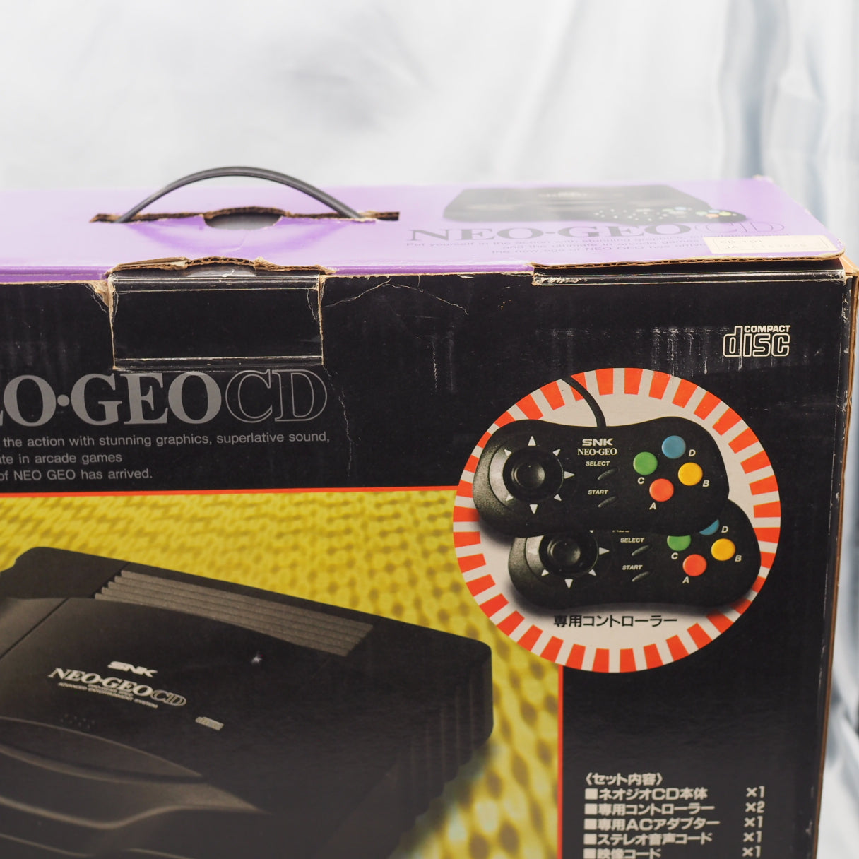 Neo Geo CD System CD-T01 Used Tested 2 Controllers Boxed W/ 2 Games