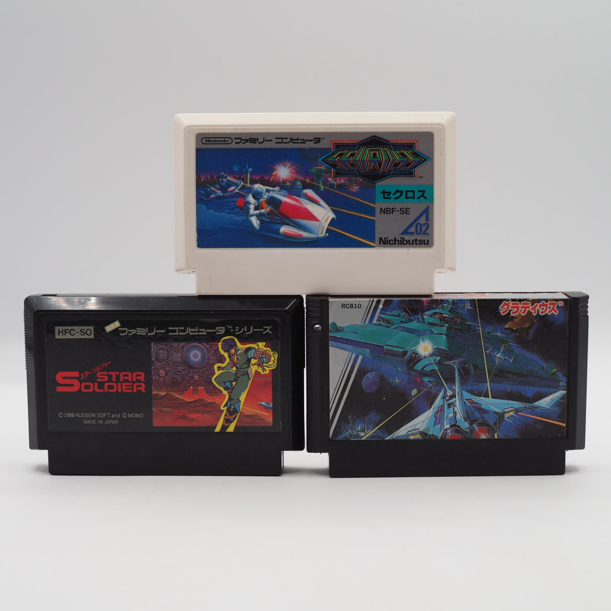 Used Nintendo New Famicom Console System HVC-101 + High-Tempo Shooters Games SET