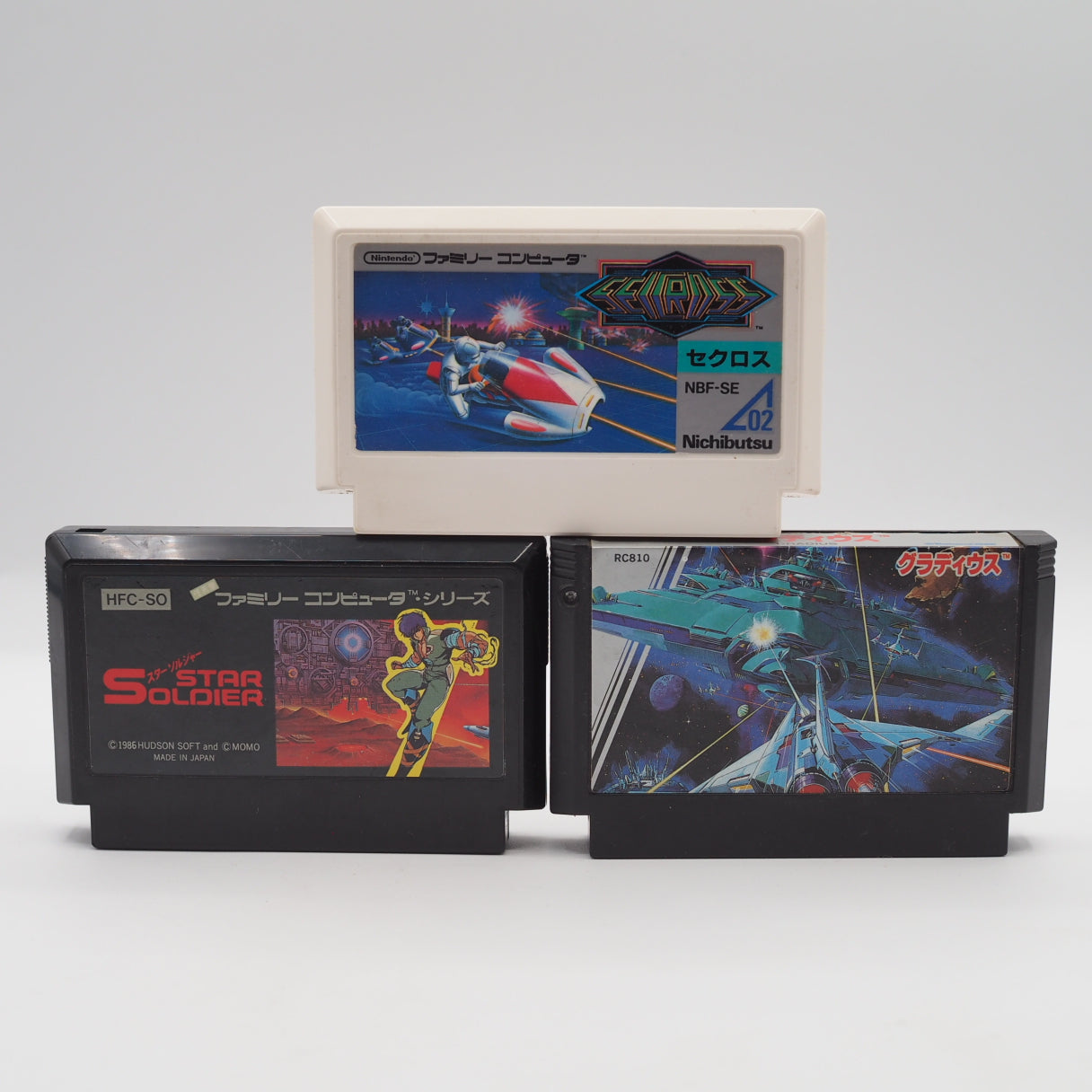 Used Nintendo Famicom Console System Boxed HVC-001 + High-Tempo Shooters Games SET