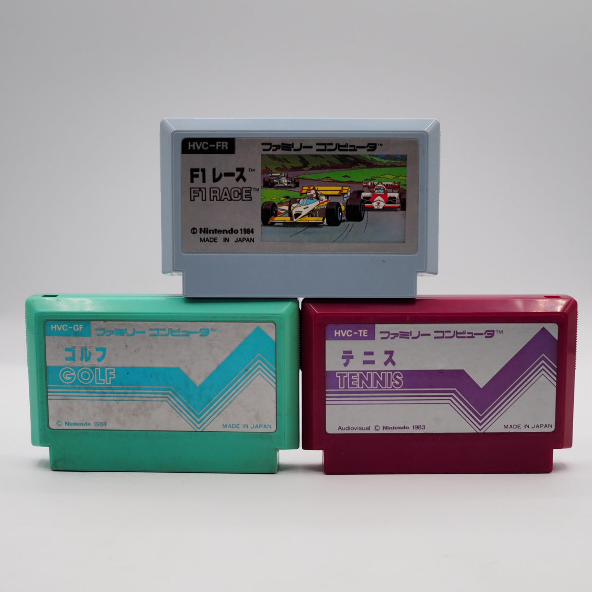 Used Nintendo Famicom Console System Boxed HVC-001 + Sports Classics Games SET