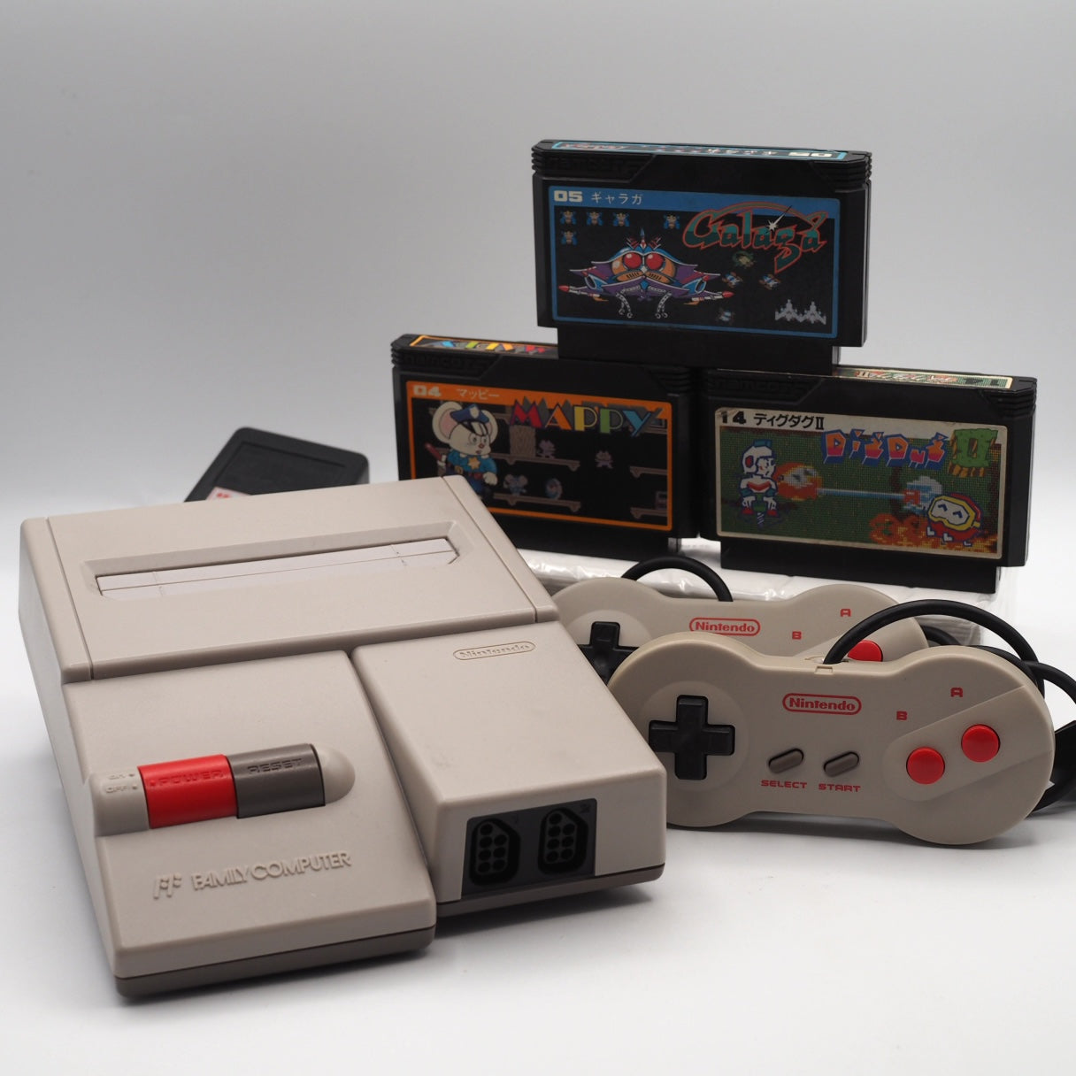 Used Nintendo New Famicom Console System HVC-101 + Namco Arcade Mix Games SET
