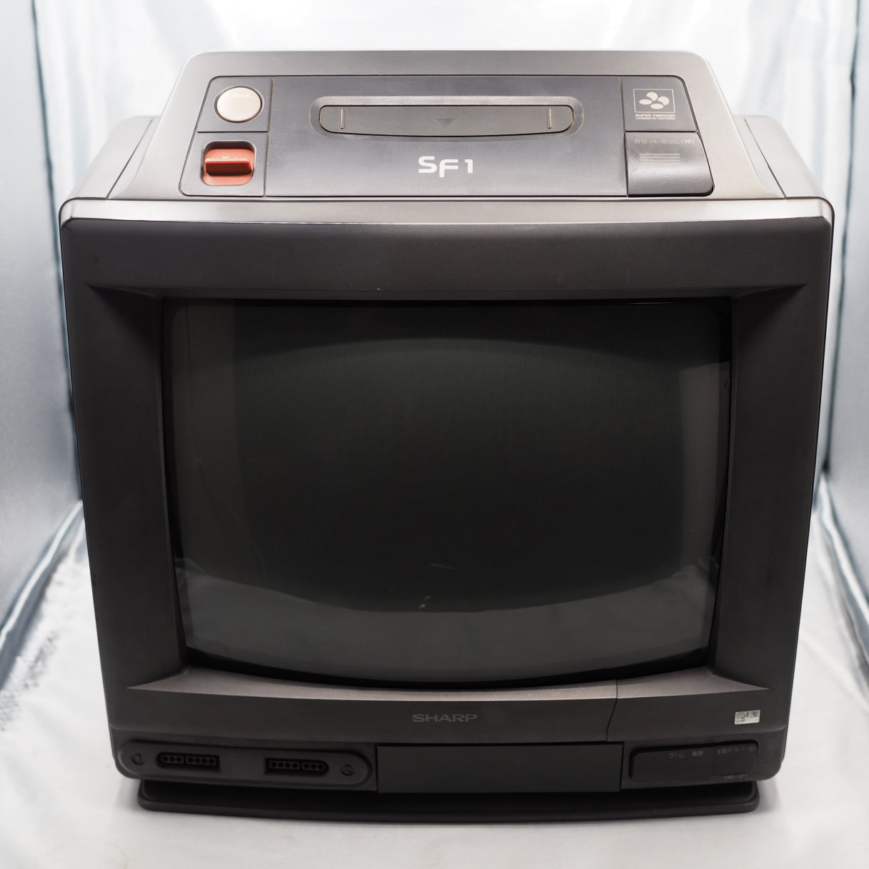 Used SHARP SF-1 Console System Nintendo Super Famicom Color TV 14G-SF1 For parts or not Working