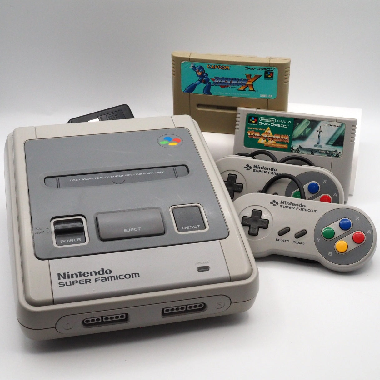 Used Nintendo Super Famicom Console Rockman X & Zelda: A Link to the Past Bundle