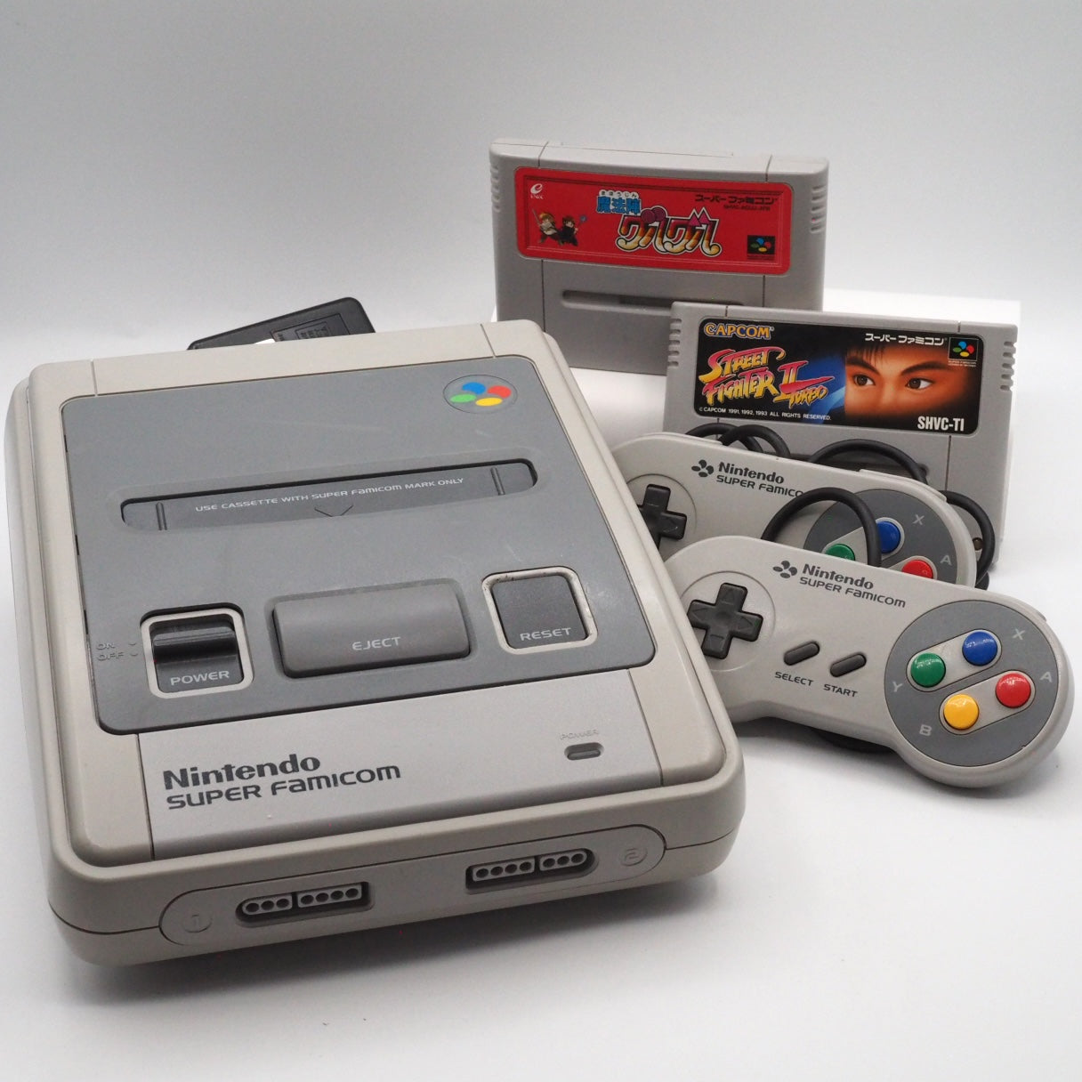 Used Nintendo Super Famicom Console Magical Circle Guru Guru & Street Fighter II Turbo Bundle