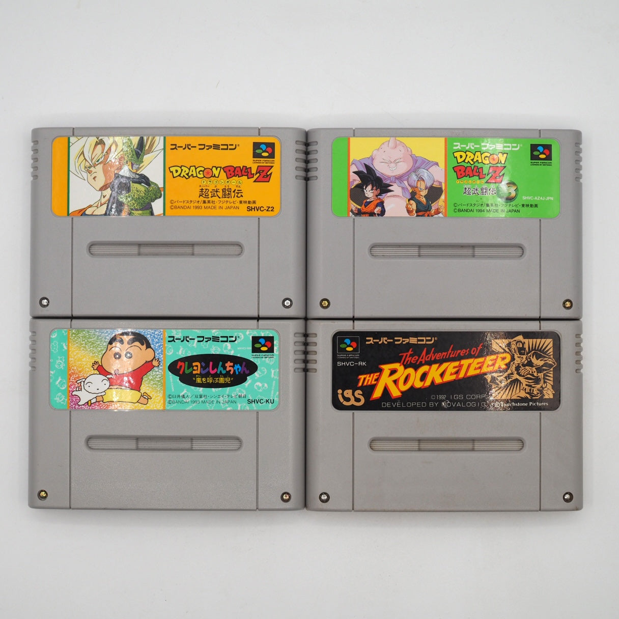 Used Nintendo Super Famicom Console Anime & Movie Tie-In 4-Game Bundle