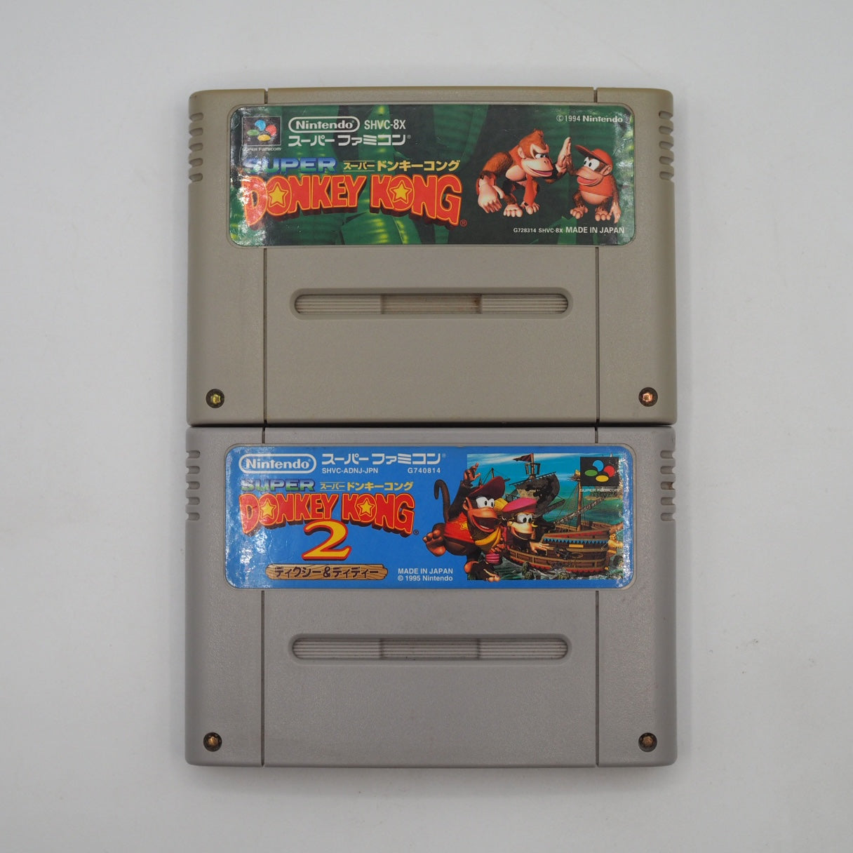 Used Nintendo Super Famicom Console System Donkey Kong & Donkey Kong 2 2-Game Set