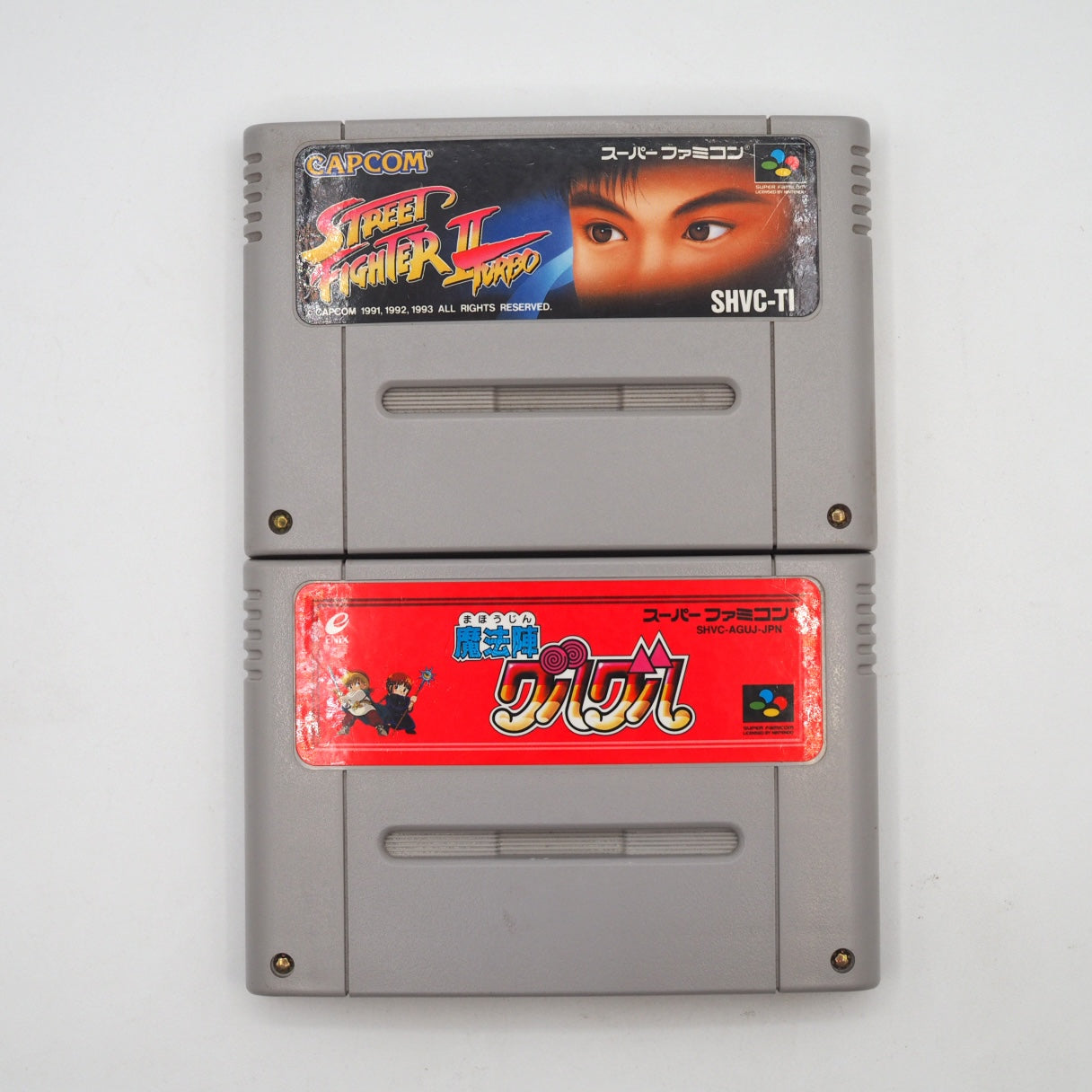 Used Nintendo Super Famicom Console Magical Circle Guru Guru & Street Fighter II Turbo Bundle