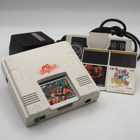 NEC PC Engine PI-TG001 Console w/ Fire Pro Wrestling, Fire Pro Wrestling 2 & Bomberman ’95 Bundle Used