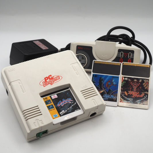NEC PC Engine PI-TG001 Console w/ Cyber Core, Deep Blue & Alien Crush Bundle Used