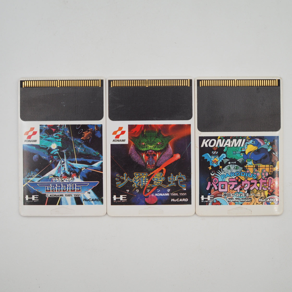 NEC PC Engine PI-TG001 Console w/ Gradius, Salamander & Parodius Games Used