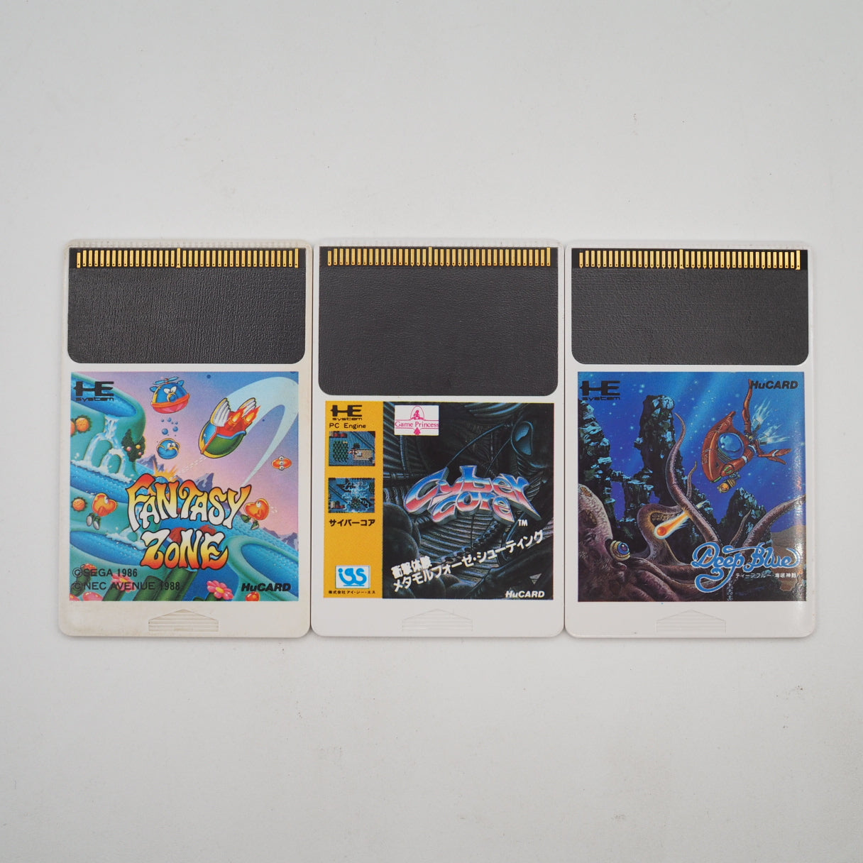 NEC PC Engine Console PI-TG001 w/ Fantasy Zone, Cyber Core & Deep Blue Bundle Used