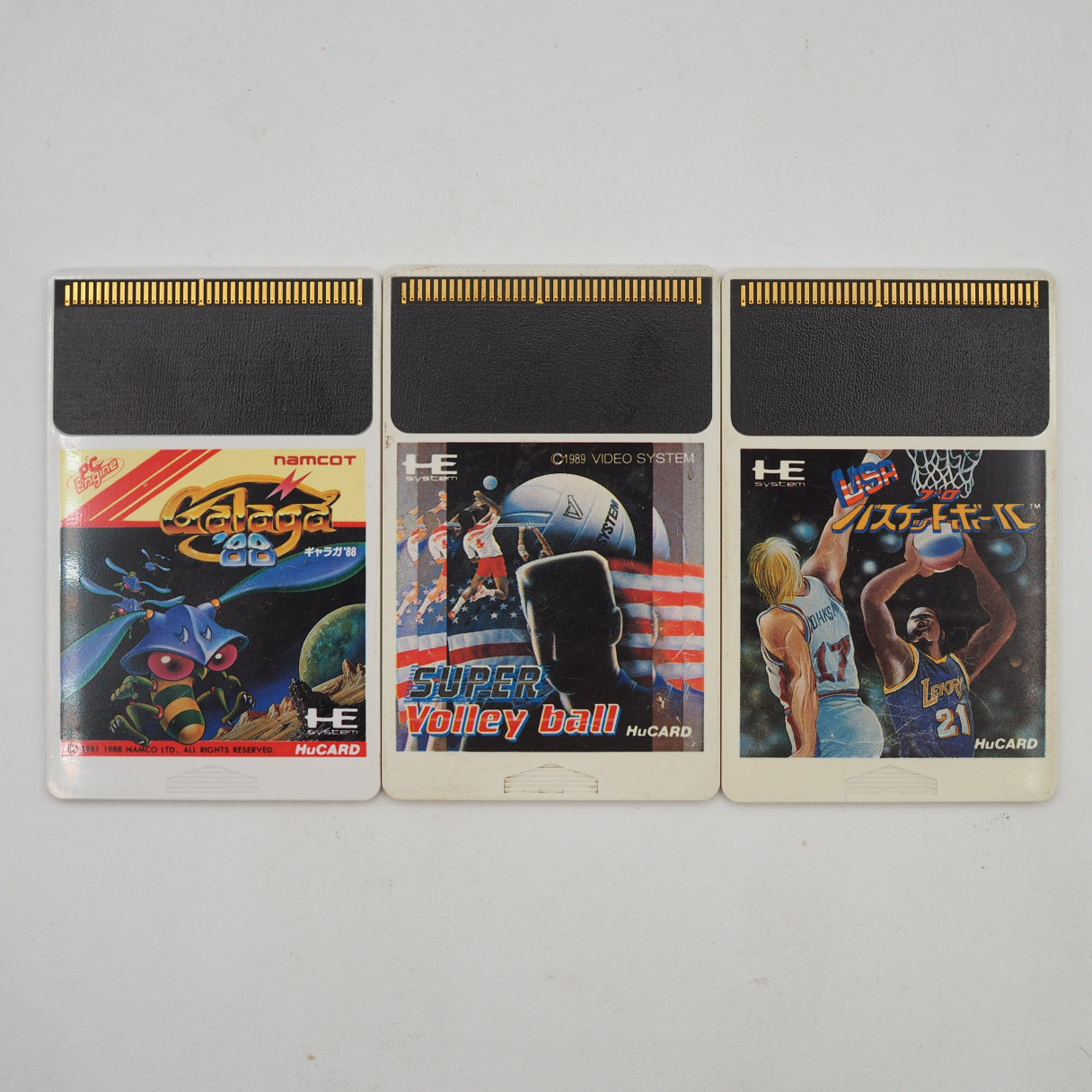 NEC PC Engine PI-TG001 Console w/ Galaga ’88, Super Volleyball & USA Basketball Bundle Used