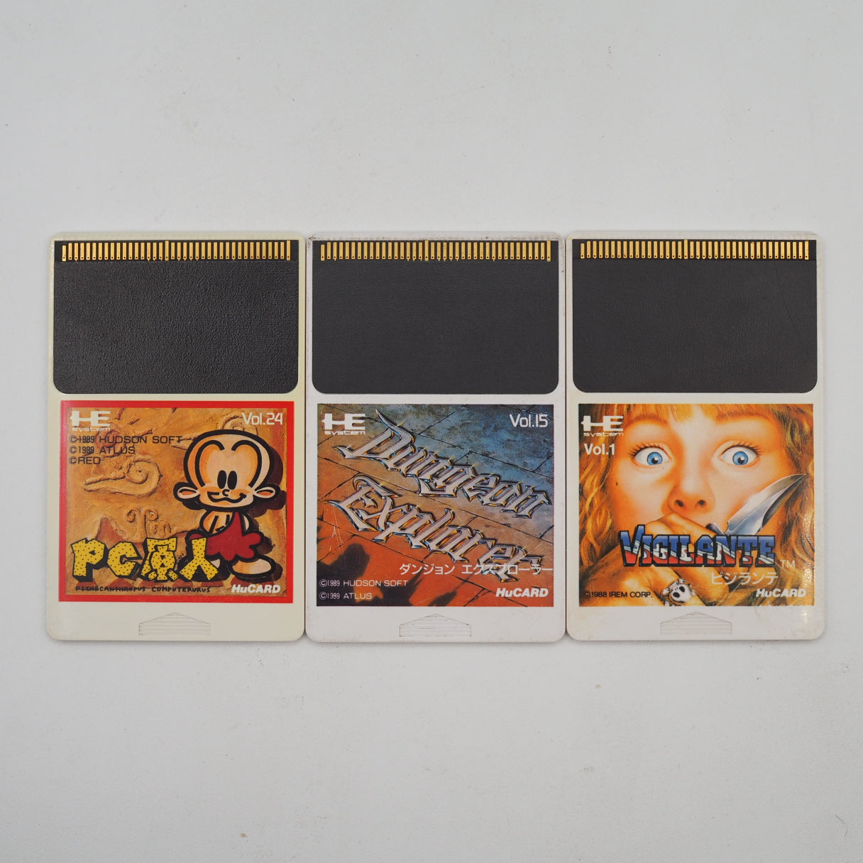 NEC PC Engine PI-TG001 Console w/ PC Genjin, Dungeon Explorer & Vigilante Bundle Used