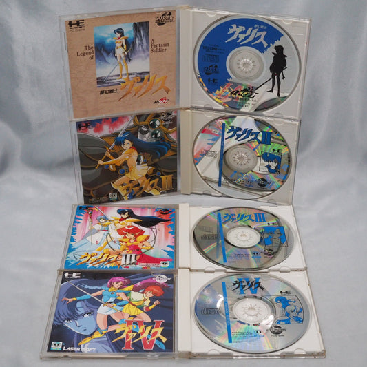 Used The Fantasm Soldier Valis Series SET 4 Games - Tested & Working