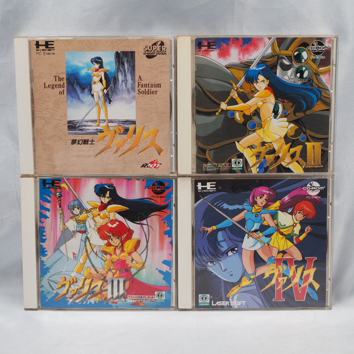 Used The Fantasm Soldier Valis Series SET 4 Games - Tested & Working
