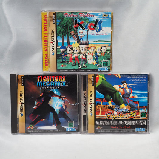 Used Virtua Fighter Kids + Virtua Fighter 2 + Virtua Fighter Mega Mix - Tested & Working