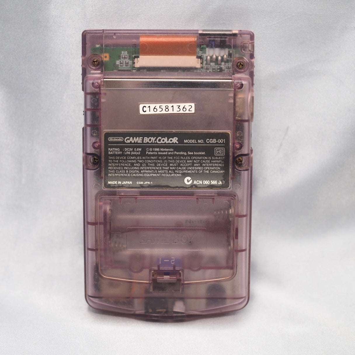 Nintendo GAME BOY COLOR Clear Purple CGB-001 Handheld System Boxed