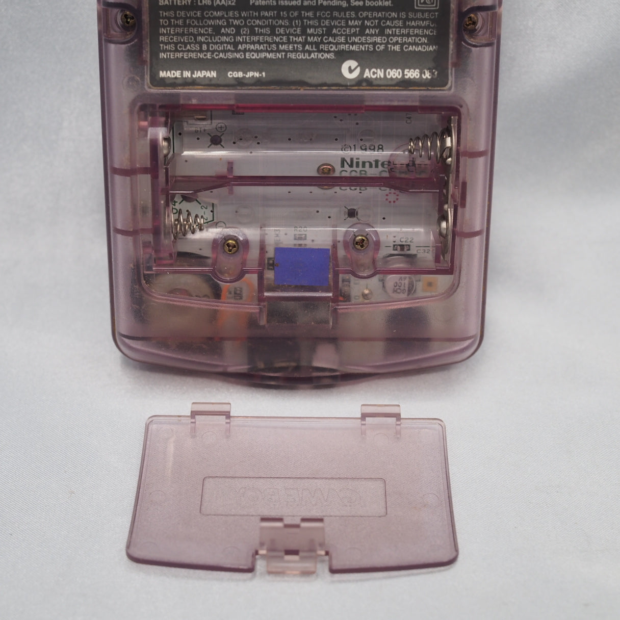 Nintendo GAME BOY COLOR Clear Purple CGB-001 Handheld System Boxed