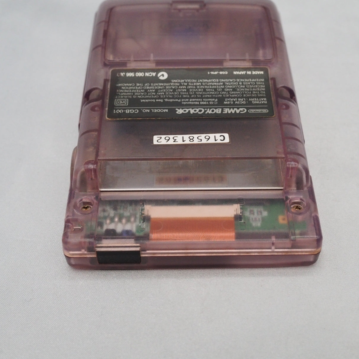 Nintendo GAME BOY COLOR Clear Purple CGB-001 Handheld System Boxed