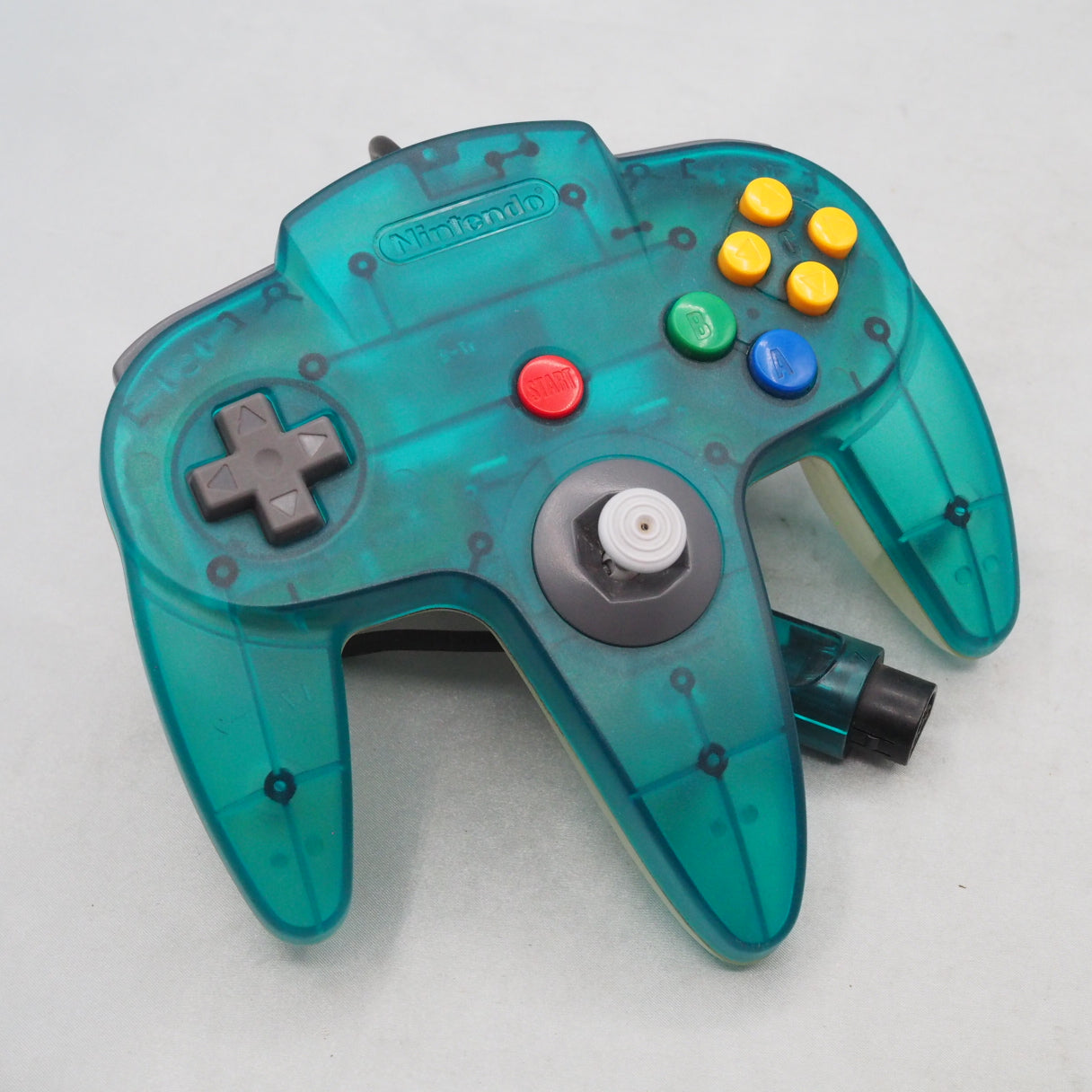 Used Nintendo 64 CONTROLLER Bros CLEAR BLUE NUS-005 (Official Control Pad) - Tested & Working
