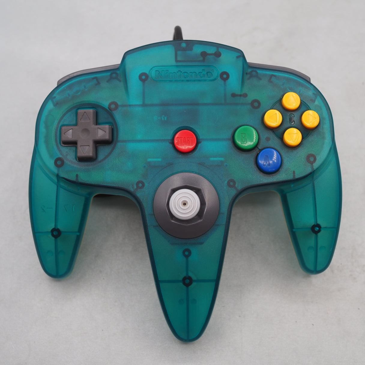 Used Nintendo 64 CONTROLLER Bros CLEAR BLUE NUS-005 (Official Control Pad) - Tested & Working