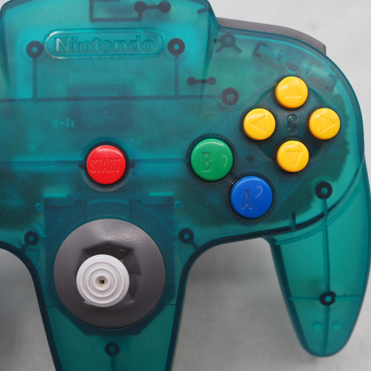 Used Nintendo 64 CONTROLLER Bros CLEAR BLUE NUS-005 (Official Control Pad) - Tested & Working