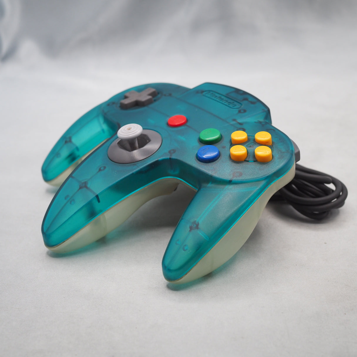 Used Nintendo 64 CONTROLLER Bros CLEAR BLUE NUS-005 (Official Control Pad) - Tested & Working