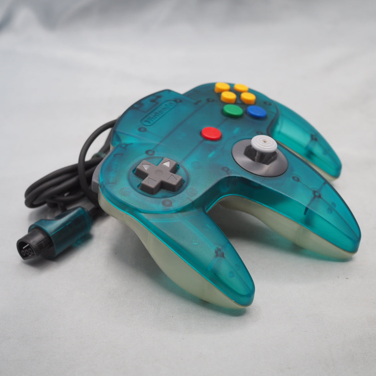 Used Nintendo 64 CONTROLLER Bros CLEAR BLUE NUS-005 (Official Control Pad) - Tested & Working