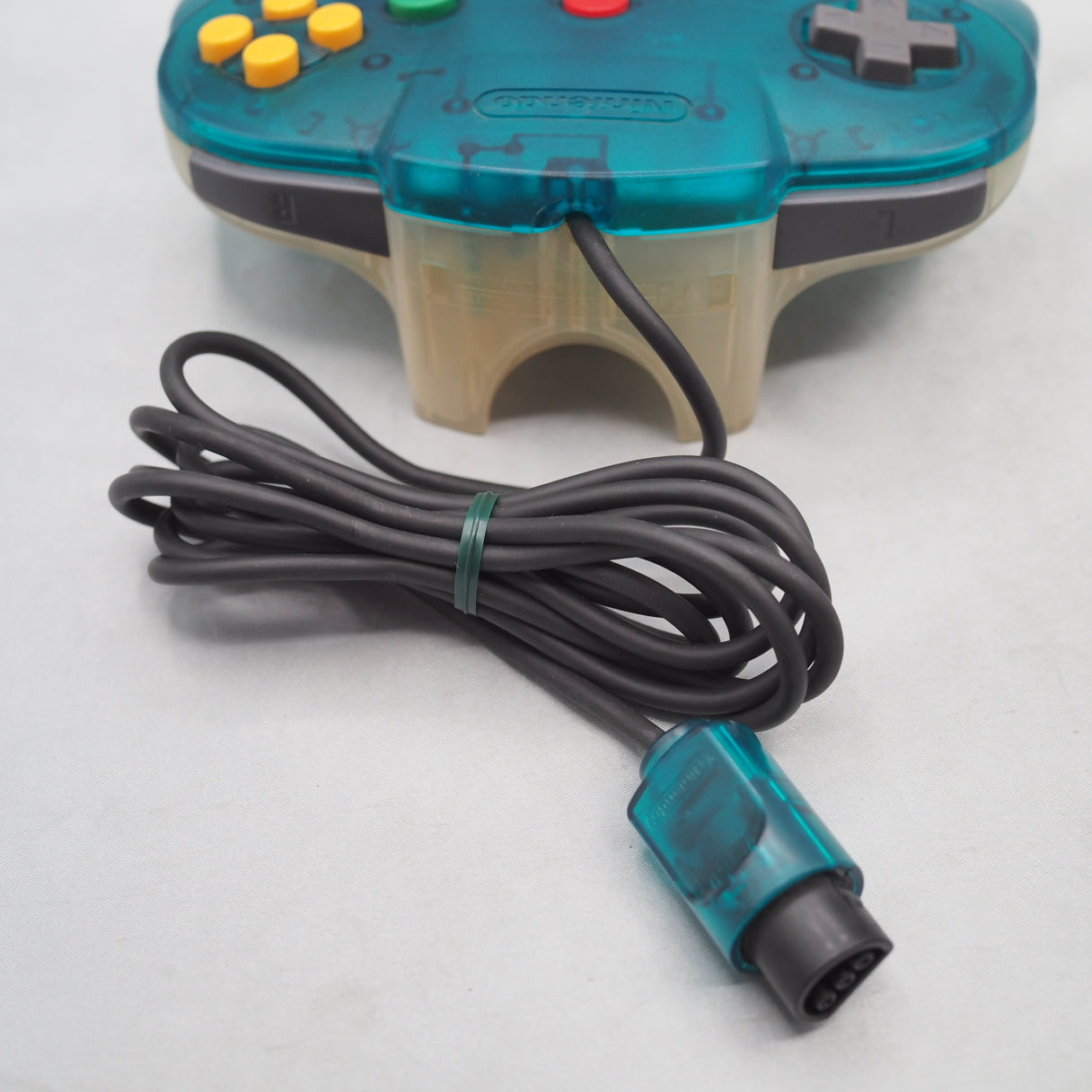 Used Nintendo 64 CONTROLLER Bros CLEAR BLUE NUS-005 (Official Control Pad) - Tested & Working