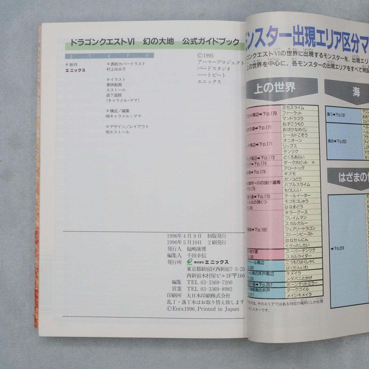 Used DRAGON QUEST VI 6 Official Guide Book 1&2 Set w/Map - Tested & Working