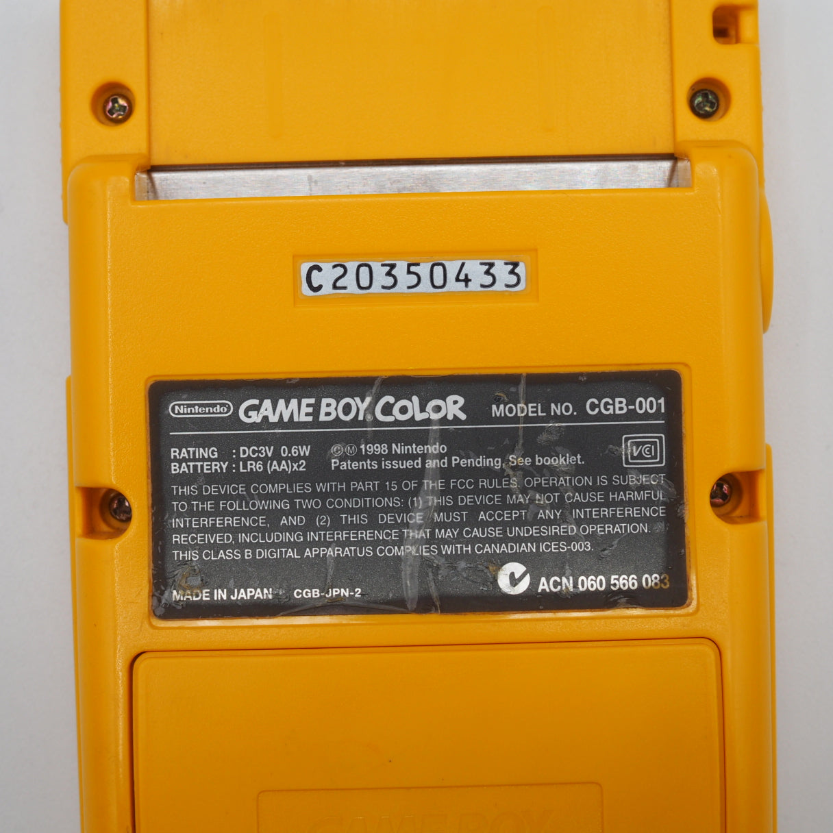 Nintendo GAME BOY COLOR Yellow CGB-001 Handheld System