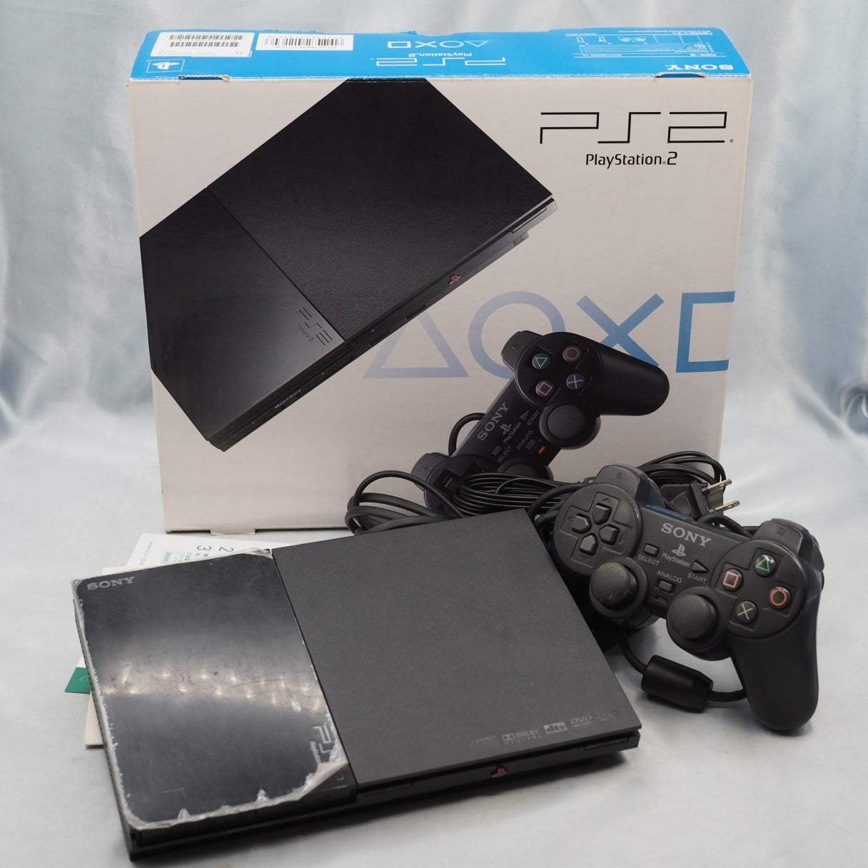PS2 Console system SCPH-90000 Charcoal Black Boxed