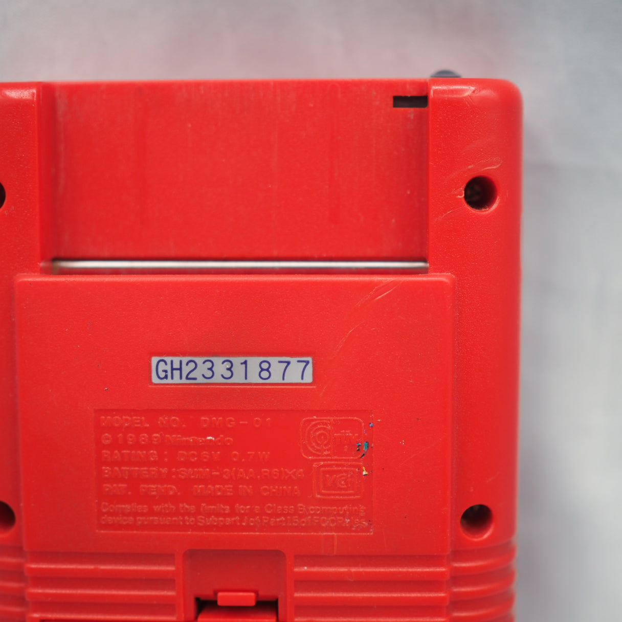 Used Nintendo GAME BOY Console only DMG-01 Red - Tested & Working