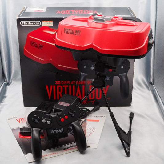 Used VIRTUAL BOY Nintendo 3D Display Game System Boxed W/ AC Adapter + AC adapter tap - Tested & Working