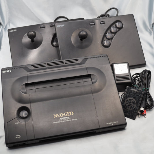 Used NEO GEO AES UNIBIOS Console System + 2 Controller + Memory card - Tested & Working