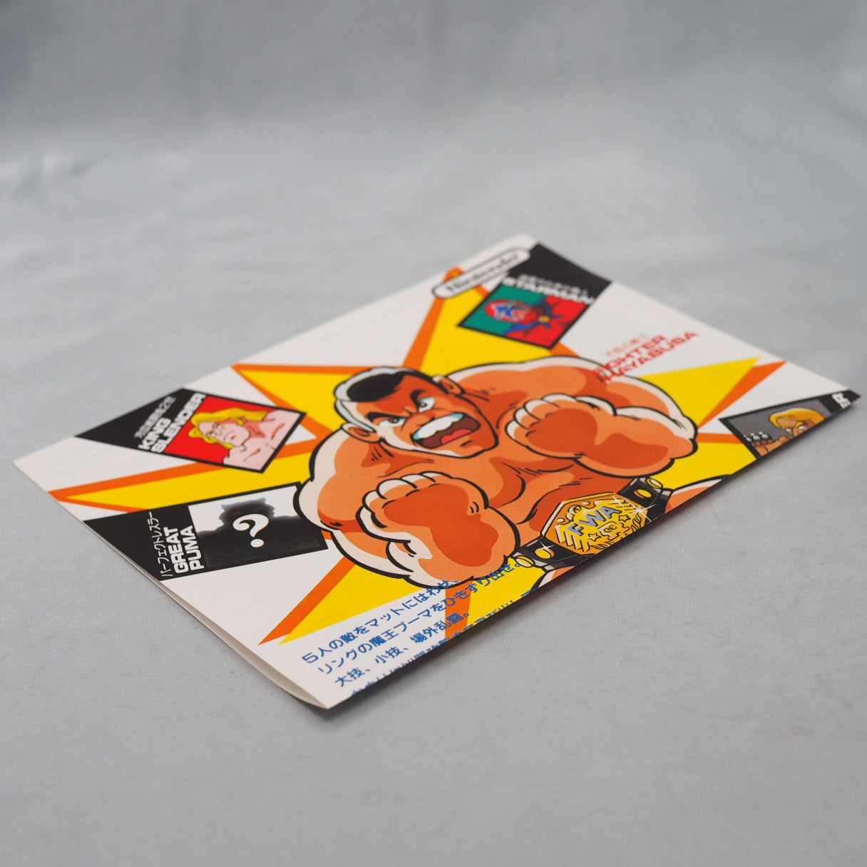 Used Pro wrestling Nintendo Famicom disk Catalog Flyer Leaflet Paper Poster