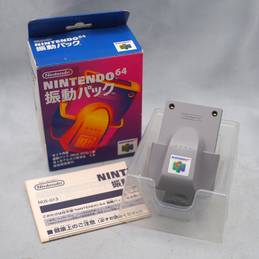 Used Nintendo 64 Official RUMBLE PACK Pak NUS-013 Boxed - Tested & Working